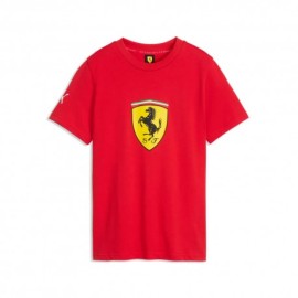 Puma T-Shirt Palestra Ferrari Colored Shield Rosso Corsa Bambino