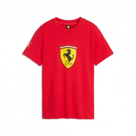 Puma T-Shirt Palestra Ferrari Colored Shield Rosso Corsa Bambino
