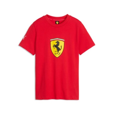 Puma T-Shirt Palestra Ferrari Colored Shield Rosso Corsa Bambino