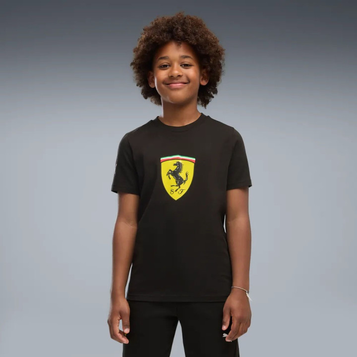 Puma T-Shirt Palestra Ferrari Colored Shield Nero Bambino
