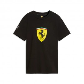 Puma T-Shirt Palestra Ferrari Colored Shield Nero Bambino