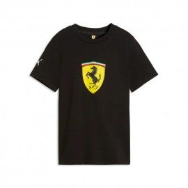 Puma T-Shirt Palestra Ferrari Colored Shield Nero Bambino