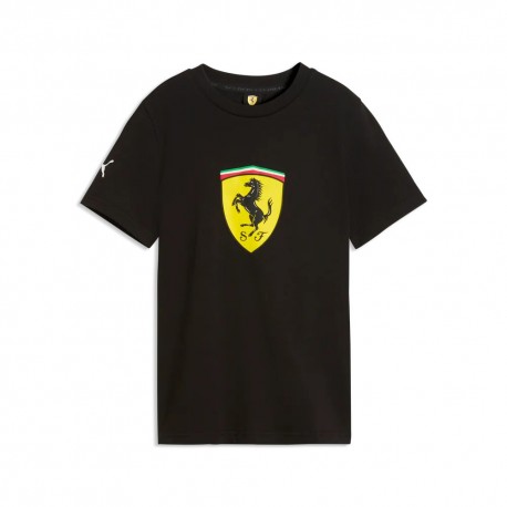 Puma T-Shirt Palestra Ferrari Colored Shield Nero Bambino