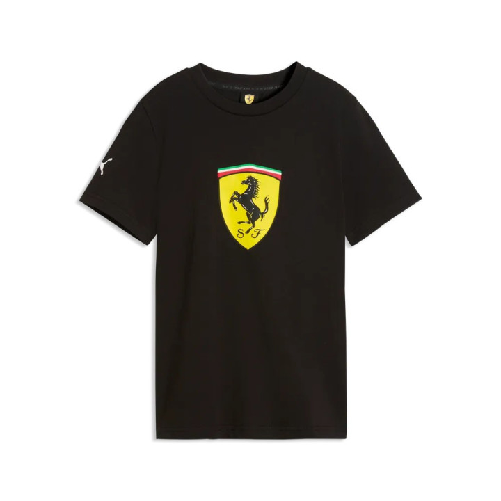Puma T-Shirt Palestra Ferrari Colored Shield Nero Bambino