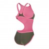 Arena Costume Piscina Big Logo Verde Fucsia Donna