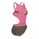 Arena Costume Piscina Big Logo Verde Fucsia Donna