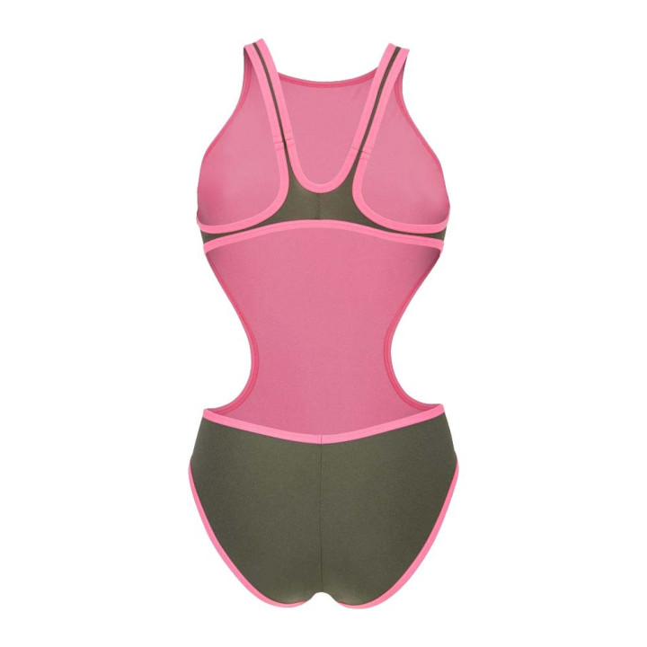 Arena Costume Piscina Big Logo Verde Fucsia Donna