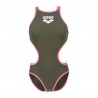 Arena Costume Piscina Big Logo Verde Fucsia Donna