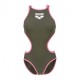 Arena Costume Piscina Big Logo Verde Fucsia Donna