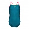 Arena Costume Piscina Lightdrop Solid Verde Fucsia Bambina