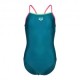 Arena Costume Piscina Lightdrop Solid Verde Fucsia Bambina