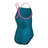 Arena Costume Piscina Lightdrop Solid Verde Fucsia Bambina