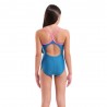 Arena Costume Piscina Lightdrop Solid Verde Fucsia Bambina