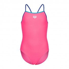 Arena Costume Piscina Lightdrop Solid Fucsia Blu Bambina
