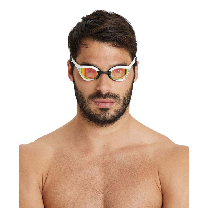 Arena Occhialini Nuoto Cobra Ultra Swipe Mirror Giallo Bianco Uomo