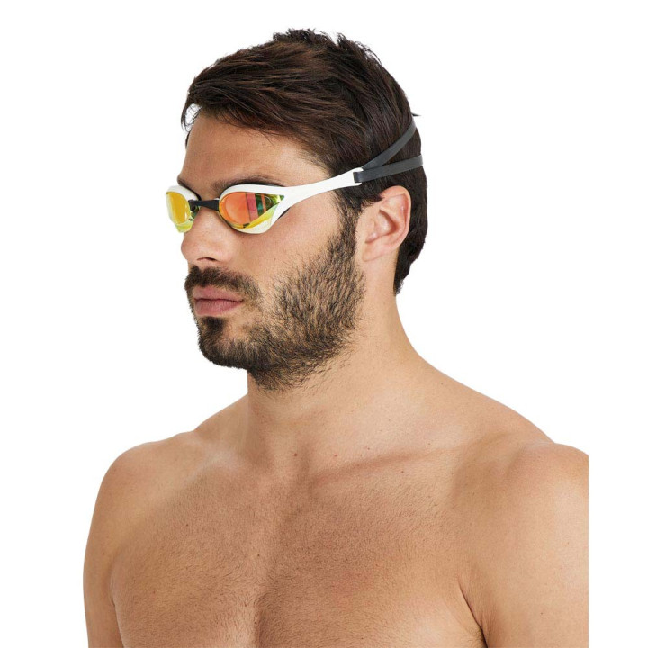 Arena Occhialini Nuoto Cobra Ultra Swipe Mirror Giallo Bianco Uomo