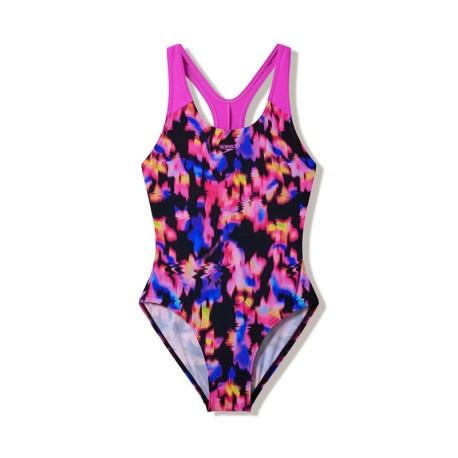 Speedo Costume Piscina Print Nero Multi Bambina