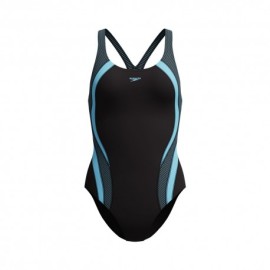 Speedo Costume Piscina Supportato Quantum Nero Blu Donna