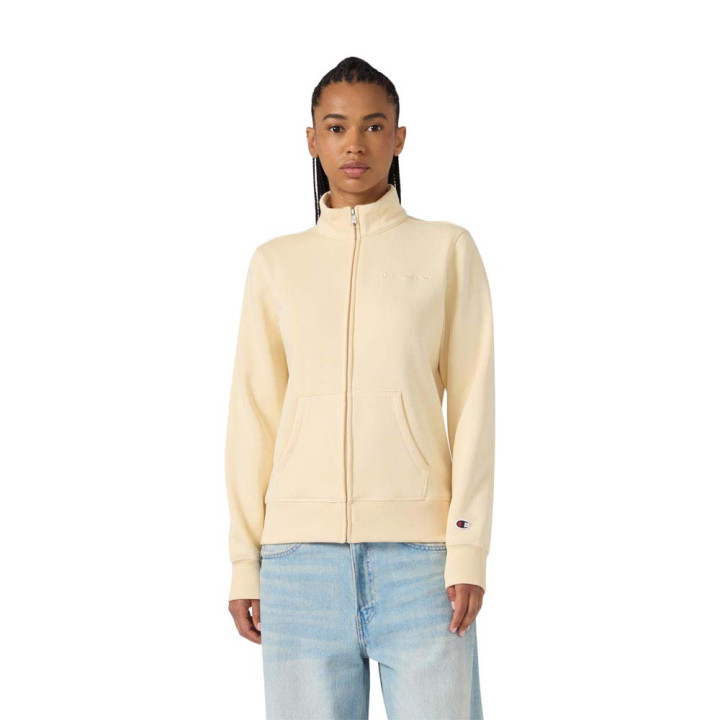 Champion Felpa Con Cerniera Beige Donna