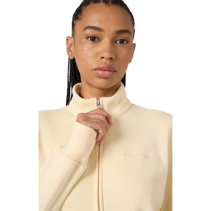 Champion Felpa Con Cerniera Beige Donna