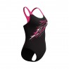 Speedo Costume Piscina Medley Nero Fucsia Donna