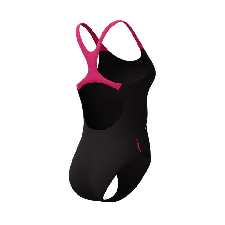 Speedo Costume Piscina Medley Nero Fucsia Donna