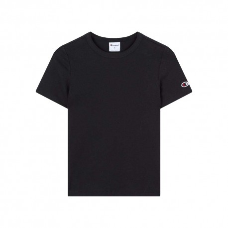 Champion T-Shirt Rib Nero Donna
