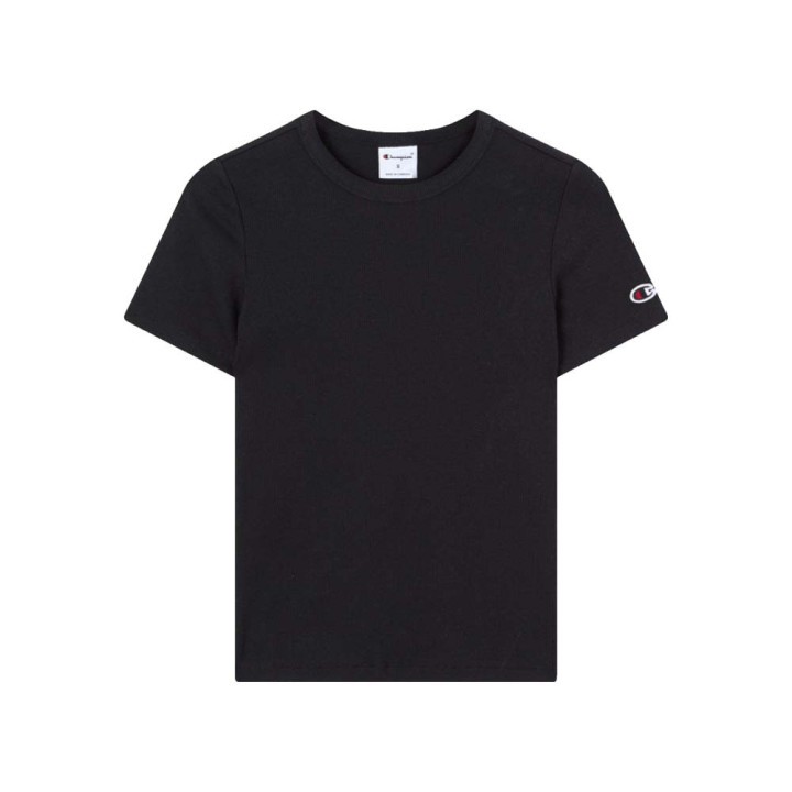 Champion T-Shirt Rib Nero Donna