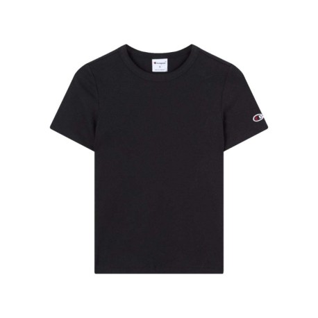 Champion T-Shirt Rib Nero Donna