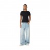 Champion T-Shirt Rib Nero Donna