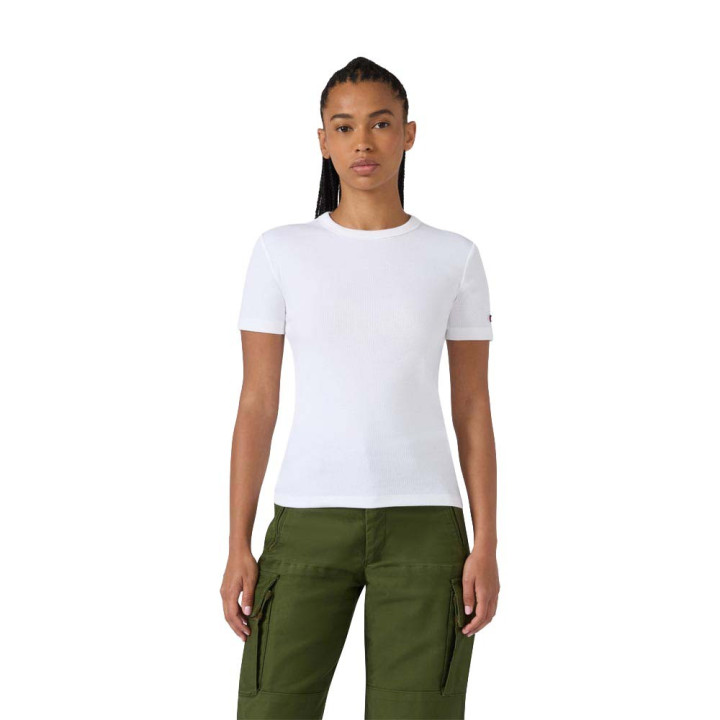 Champion T-Shirt Rib Bianco Donna