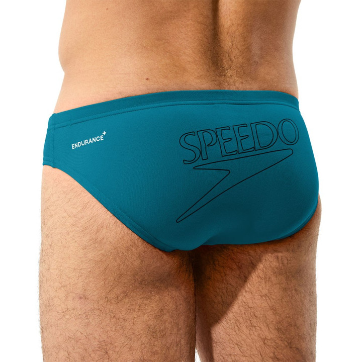 Speedo Costume Piscina Slip Endurance + Logo Verde Uomo