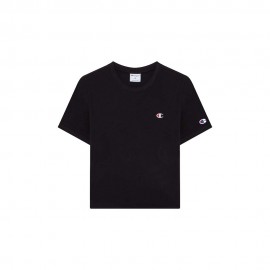 Cropped T-Shirt logo nero