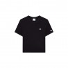 Champion Cropped T-Shirt Logo Nero Donna