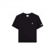 Champion Cropped T-Shirt Logo Nero Donna
