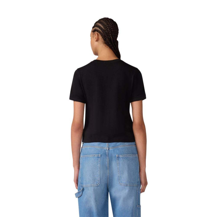 Champion Cropped T-Shirt Logo Nero Donna