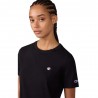 Champion Cropped T-Shirt Logo Nero Donna
