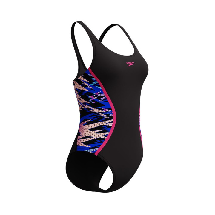 Speedo Costume Piscina Hyperboom Nero Fucsia Donna