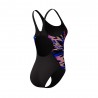 Speedo Costume Piscina Hyperboom Nero Fucsia Donna