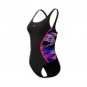Speedo Costume Piscina Hyperboom Nero Fucsia Donna