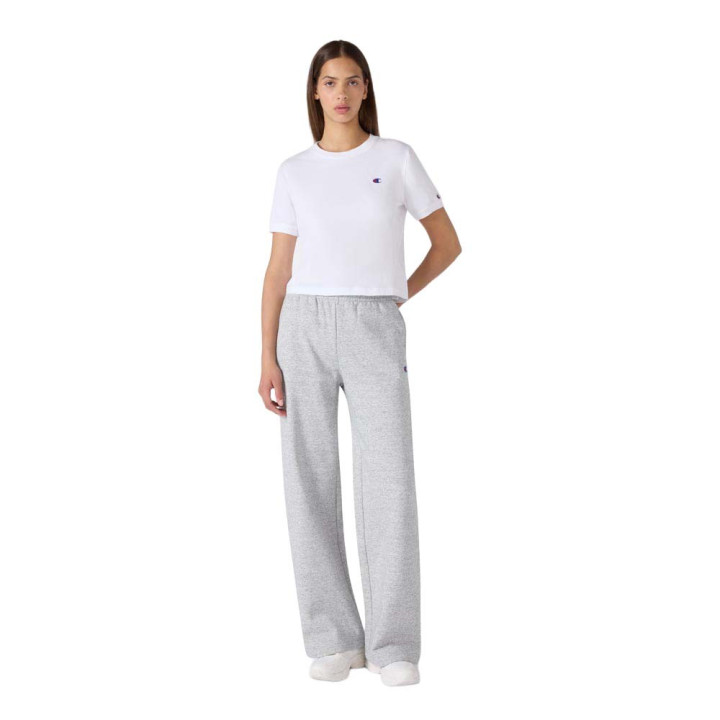 Champion Cropped T-Shirt Logo Bianco Donna