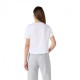 Champion Cropped T-Shirt Logo Bianco Donna