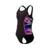 Speedo Costume Piscina Hyperboom Nero Fucsia Bambina
