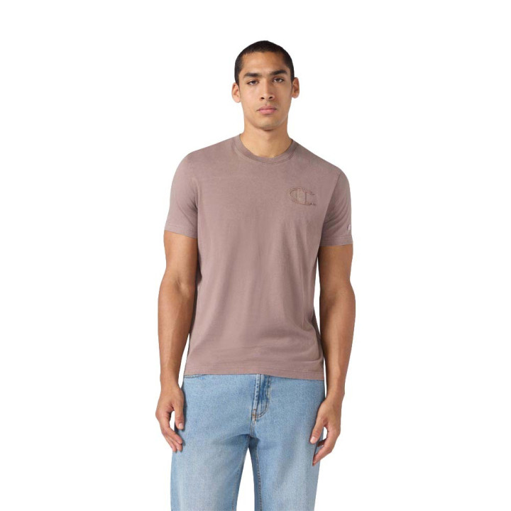 Champion T-Shirt Logo Vintage Rosa Uomo