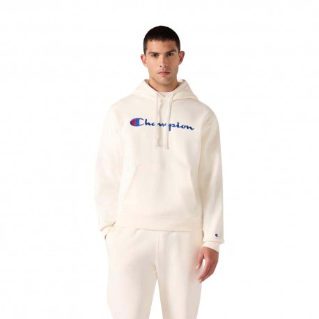 Champion Felpa Logo Bianco Uomo