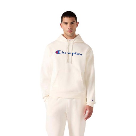 Champion Felpa Logo Bianco Uomo