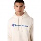Champion Felpa Logo Bianco Uomo