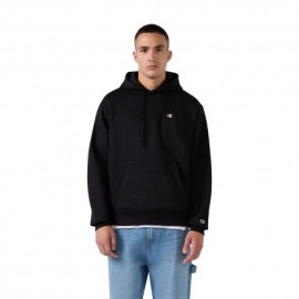 Champion Felpa Logo Piccolo Nero Uomo