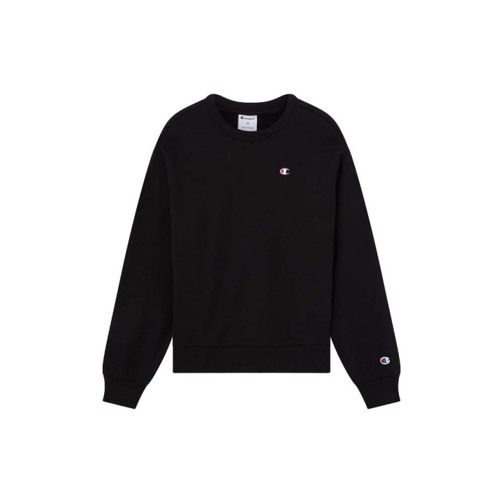 Champion Felpa Girocollo Logo Piccolo Nero Uomo