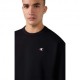Champion Felpa Girocollo Logo Piccolo Nero Uomo